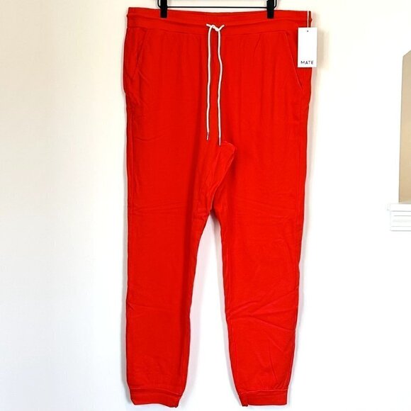 NWT MATE the Label Red Organic Terry Classic Jogger - 2X - Picture 2 of 8